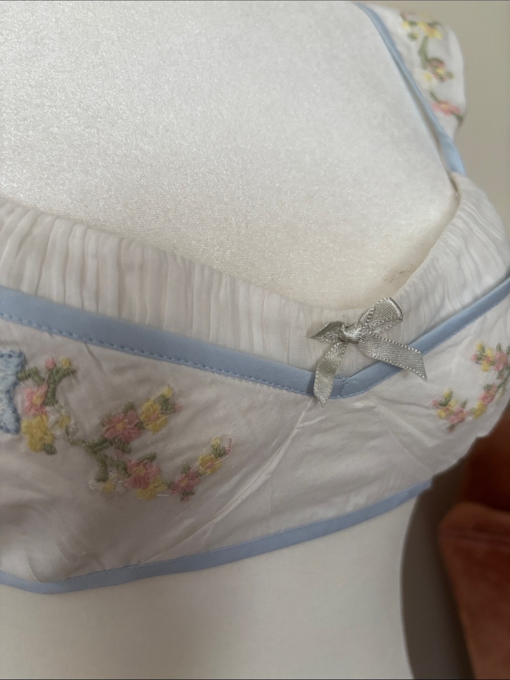 For Love & Lemons 🦋 baby bow bra NWT size small pastel blue floral - Picture 7 of 11
